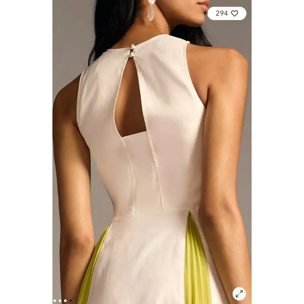NWT❤️Anthro Maeve Sleeveless Pleated Dress sz12 - Picture 8 of 10
